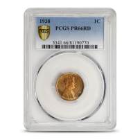 1938 Lincoln Penny PCGS PF66 RD