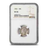 1921 Mercury Dime NGC VF35