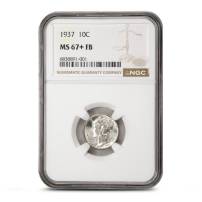 1937 Mercury Dime NGC MS67+ FB