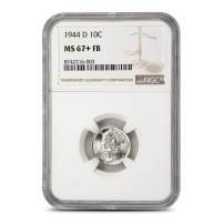 1944-D Mercury Dime NGC MS67+ FB