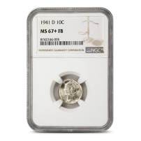 1941-D Mercury Dime NGC MS67+ FB