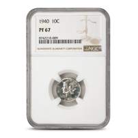 1940 Mercury Dime NGC PF67