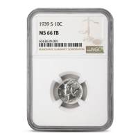 1939-S Mercury Dime NGC MS66 FB