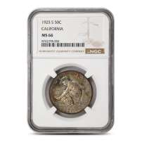 1925-S California Commemorative Half Dollar NGC MS66