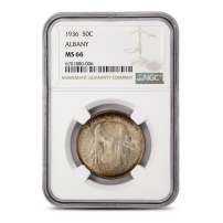 1936 Albany Charter Commemorative Half Dollar NGC MS66