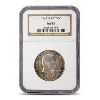 1922 Grant Star Commemorative Silver Half Dollar NGC MS63