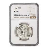 1936 Walking Liberty Half Dollar NGC MS66