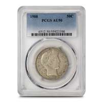 1908 Barber Half Dollar PCGS AU50