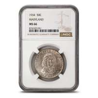 1934 Maryland Commemorative Half Dollar NGC MS66