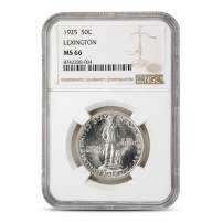 1925 Lexington Commemorative Half Dollar NGC MS66
