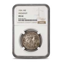 1924 Huguenot Commemorative Half Dollar NGC MS66