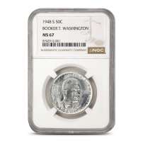 1948-S Booker T. Washington Commemorative Half Dollar NGC MS67