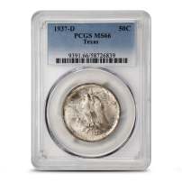 1937-D Texas Commemorative Half Dollar PCGS MS66