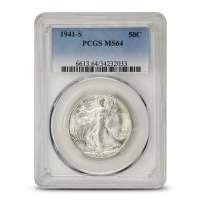 1941-S Walking Liberty Half Dollar PCGS MS64
