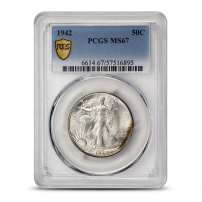 1942 Walking Liberty Half Dollar PCGS MS67