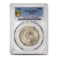 1936 Albany Charter Commemorative Half Dollar PCGS MS66+