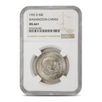 1952-D Washington-Carver Commemorative Half Dollar NGC MS66+