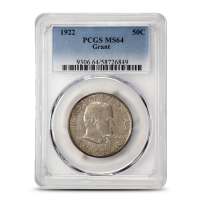 1922 Grant Star Commemorative Silver Half Dollar PCGS MS64