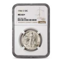 1946-S Walking Liberty Half Dollar NGC MS66+
