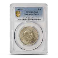 1953-D Washington-Carver Commemorative Half Dollar PCGS MS66