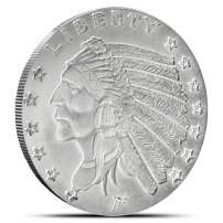 1/2 oz SilverTowne Incuse Indian Silver Round (New)