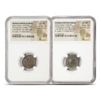 [Toned] Julius Caesar, d.44 BC AR Denarius NGC Ch VF