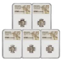 Roman Empire Sev.Alexander, AD 222-235 AR Denarius NGC MS 5/5 5/5