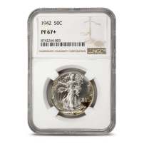 1942 Walking Liberty Half Dollar NGC PF67+