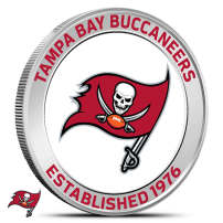1 oz Colorized NFL Tampa Bay Buccaneers Silver Round (BU)