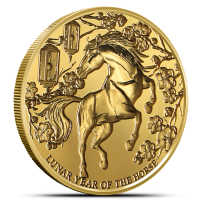 2026 1/4 oz Pitcairn Islands Gold Lunar Year of the Horse Coin (BU)