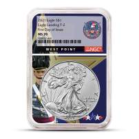 2021 1 oz American Silver Eagle Coin NGC MS70 FDOI (Type 2, West Point Core)