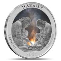 2026 1 oz Colorized Native America the Beautiful Vermont Silver Coin (Box + CoA)