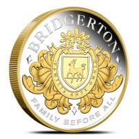 2026 2 oz Proof Tuvalu Silver House of Bridgerton Coin (Gilded, Box + CoA)