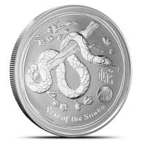 2013 1 oz Australian Silver Lunar Snake Lion Privy Coin