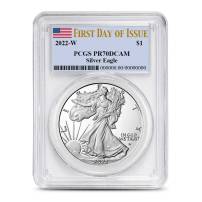 2022-W 1 oz Proof American Silver Eagle Coin PCGS PR70 DCAM FDOI
