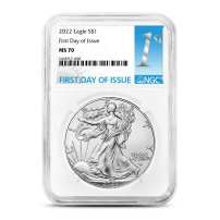 2022 1 oz American Silver Eagle Coin NGC MS70 FDOI l JM Bullion™