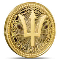 2025 1 oz Barbados Gold Trident Coin (BU)