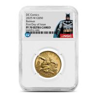 2025 1/2 oz Proof DC Comics Batman American Liberty Gold Coin NGC PF70 FDOI UCAM (Batman Label)