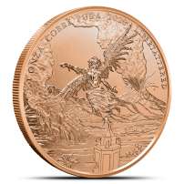 1 oz Zombucks World Libertattered Copper Round (New)