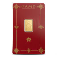 2.5 Gram PAMP Suisse Lucky Cat Gold Bar (New w/Assay)