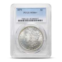 1879 Morgan Silver Dollar Coin PCGS MS66+