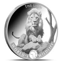 2025 1 oz Congo Silver World’s Wildlife Lion Coin (BU)