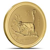 2004 1 oz Australian Gold Lunar Monkey Coin