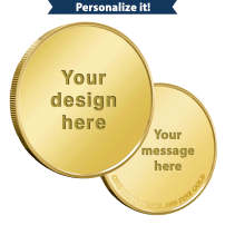 1 oz Design Your Own Engravable Gold Round (New w/ Capsule)
