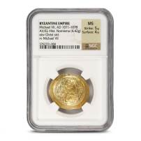 Byzantine Empire Michael VII, AD 1071-1078 AV/EL Hist. Nomisma NGC MS