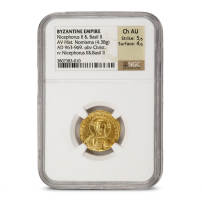 Byzantine Empire Nicephorus II & Basil II AV Hist. Nomisma NGC Ch AU