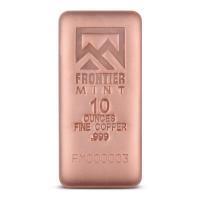 10 oz Frontier Mint Copper Bar (New w CoA)