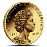 2026 1/2 Gram Proof Congo Gold 100th Birthday of Queen Elizabeth II Coin