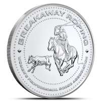 1 oz Reverse Proof Texas Mint WPRA Breakaway Roping Silver Round (Capsule + Box)