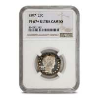 1897 Barber Quarter NGC PF67+ UCAM